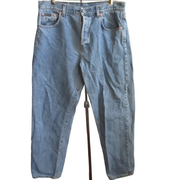 Calvin Klein Vintage Women's Jeans 15 34x30 1990's USA MADE Buttonfly Preppy Mom - Picture 2 of 7